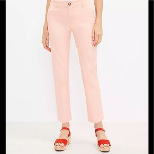 LOFT Monroe Slim Chinos in Peach